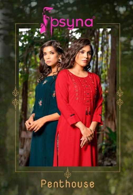 Penthouse By Psyna Kurtis With Bottom Catalog